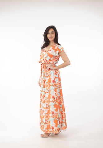 Elara Shirt Dress in Orange