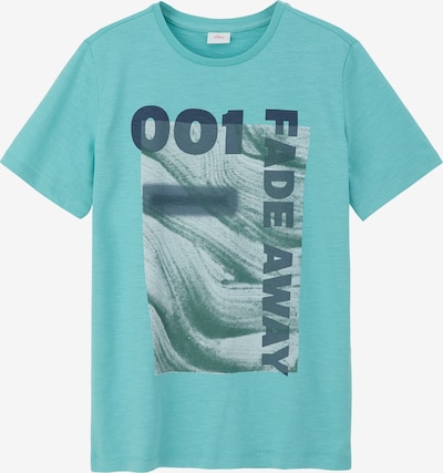 s.Oliver T-Shirt en turquoise / bleu-gris / bleu foncé / vert, Vue avec produit