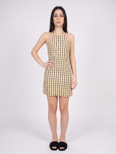 wild pony Kjole 'Vestido Corto Halter con Estampado de Cuadros Vichy Orange Dress' i 34 i blandingsfarvet, Produktvisning