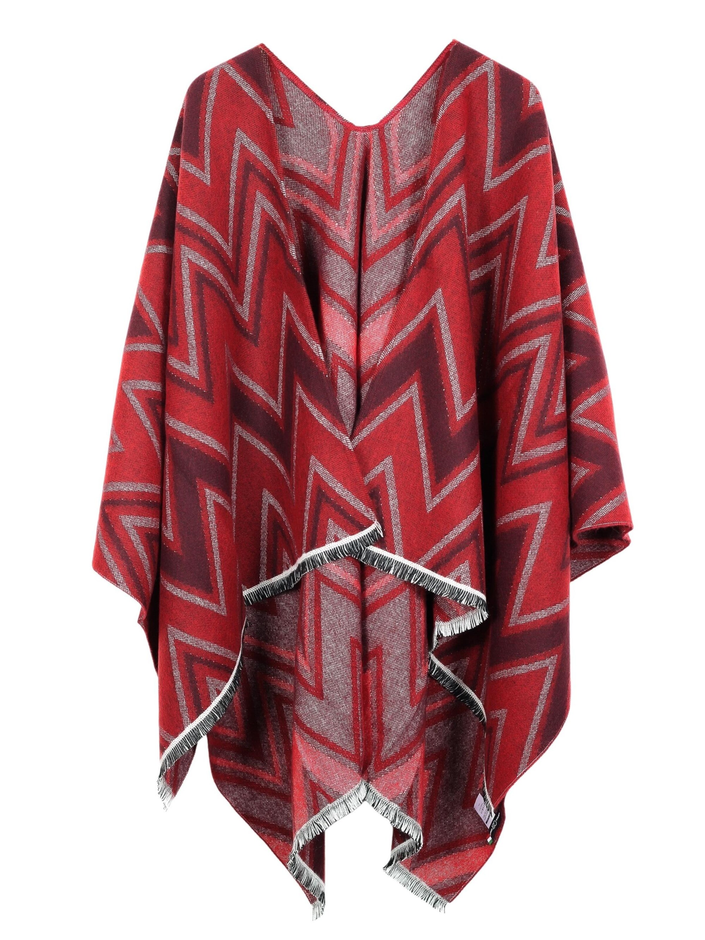 COLLEZIONE ALESSANDRO Cape 'Marcia' in Rot: Vorderseite
