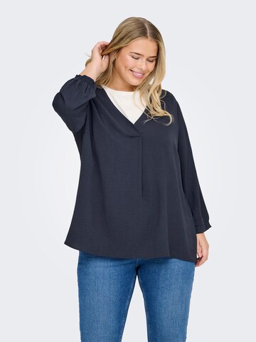 ONLY Carmakoma - Blusa 'Carmetta' en azul: frente