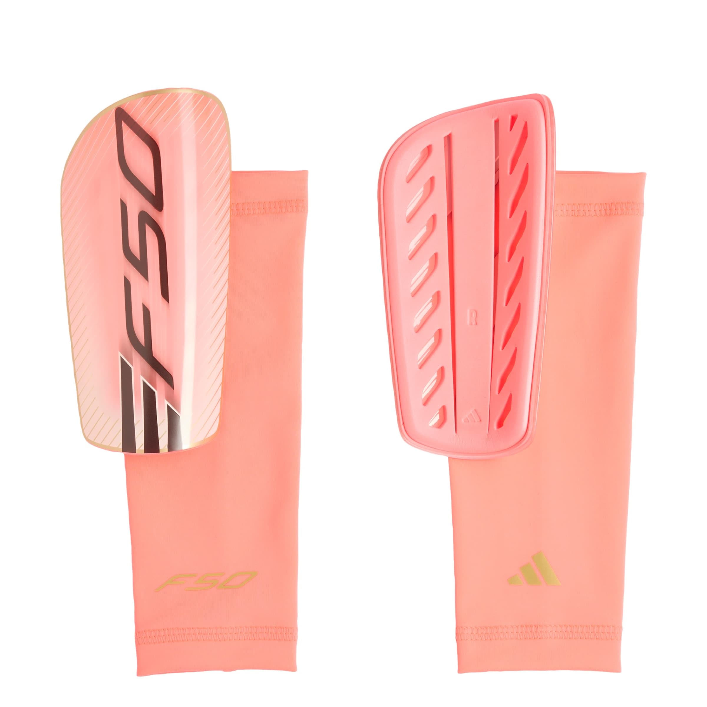 ADIDAS PERFORMANCE - Protector 'F50 League' en rosa: frente