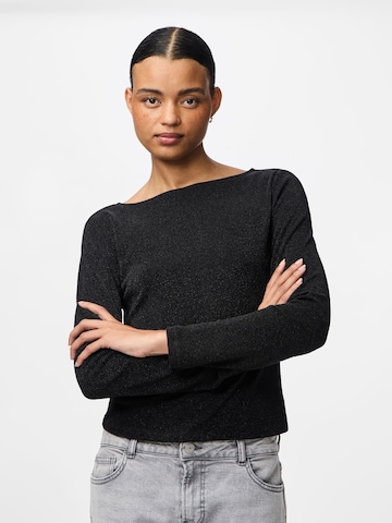 PIECES Shirt in Zwart: voorkant