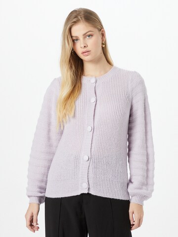 Cardigan Moves en violet : devant