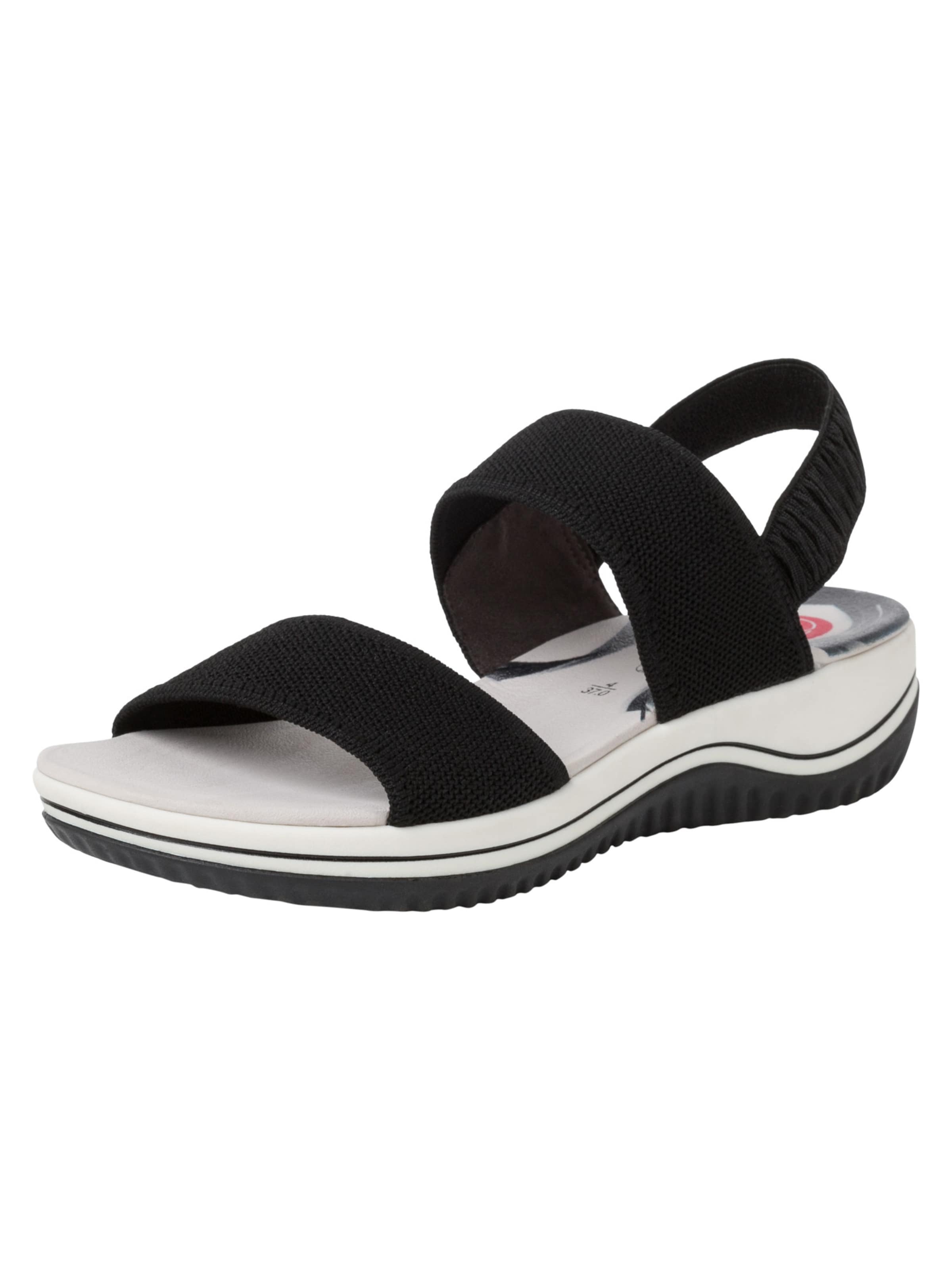 JANA Sandals in Black: front