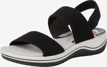 JANA Sandals in Black: front