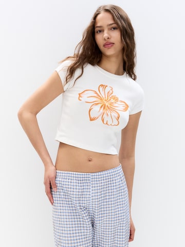 Pull&Bear Tričko - Biela: predná strana