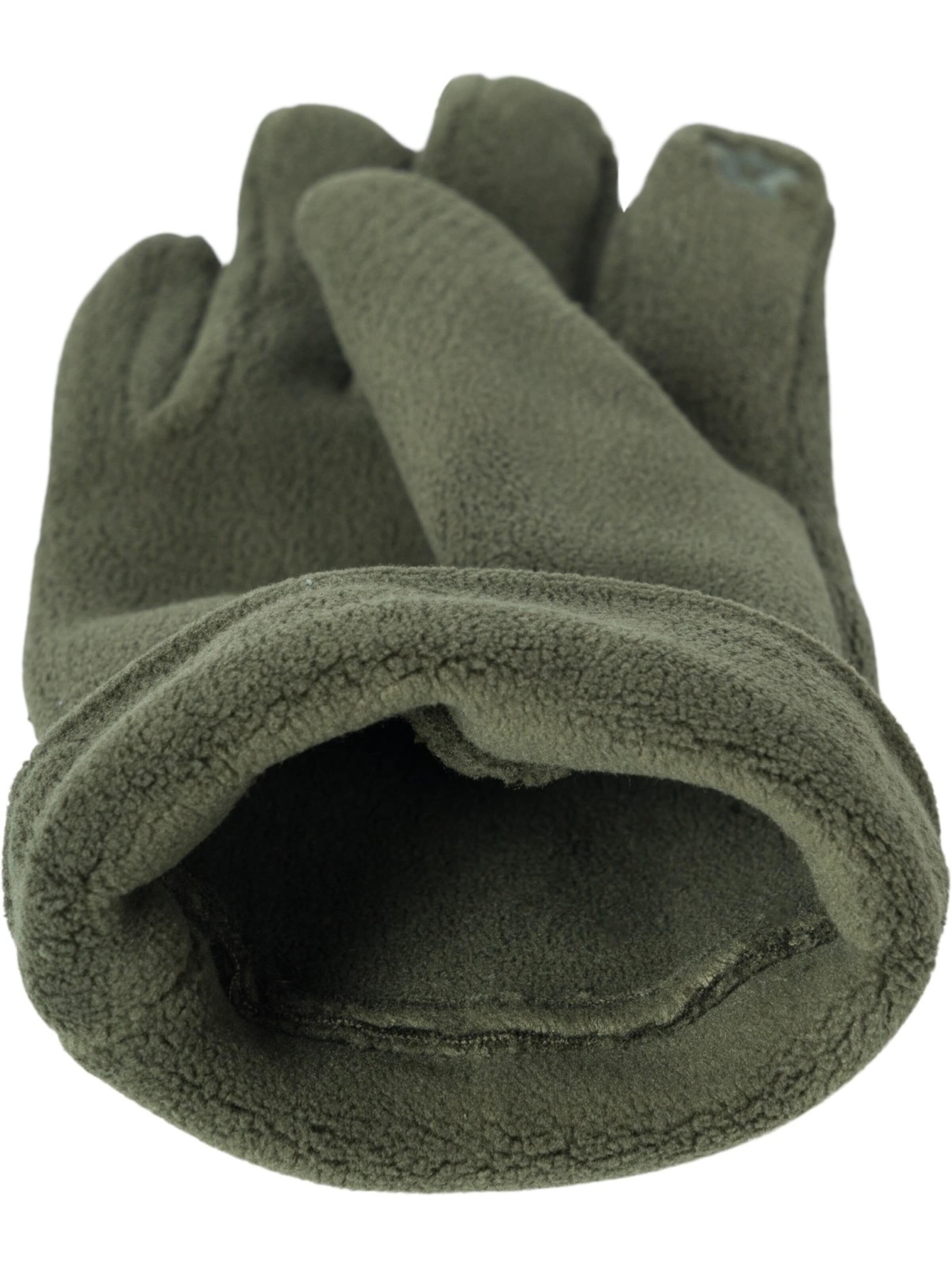 styleBREAKER Fingerhandschuhe 'Einfarbige Touchscreen Fleece Handschuhe'‌‌ in Grün