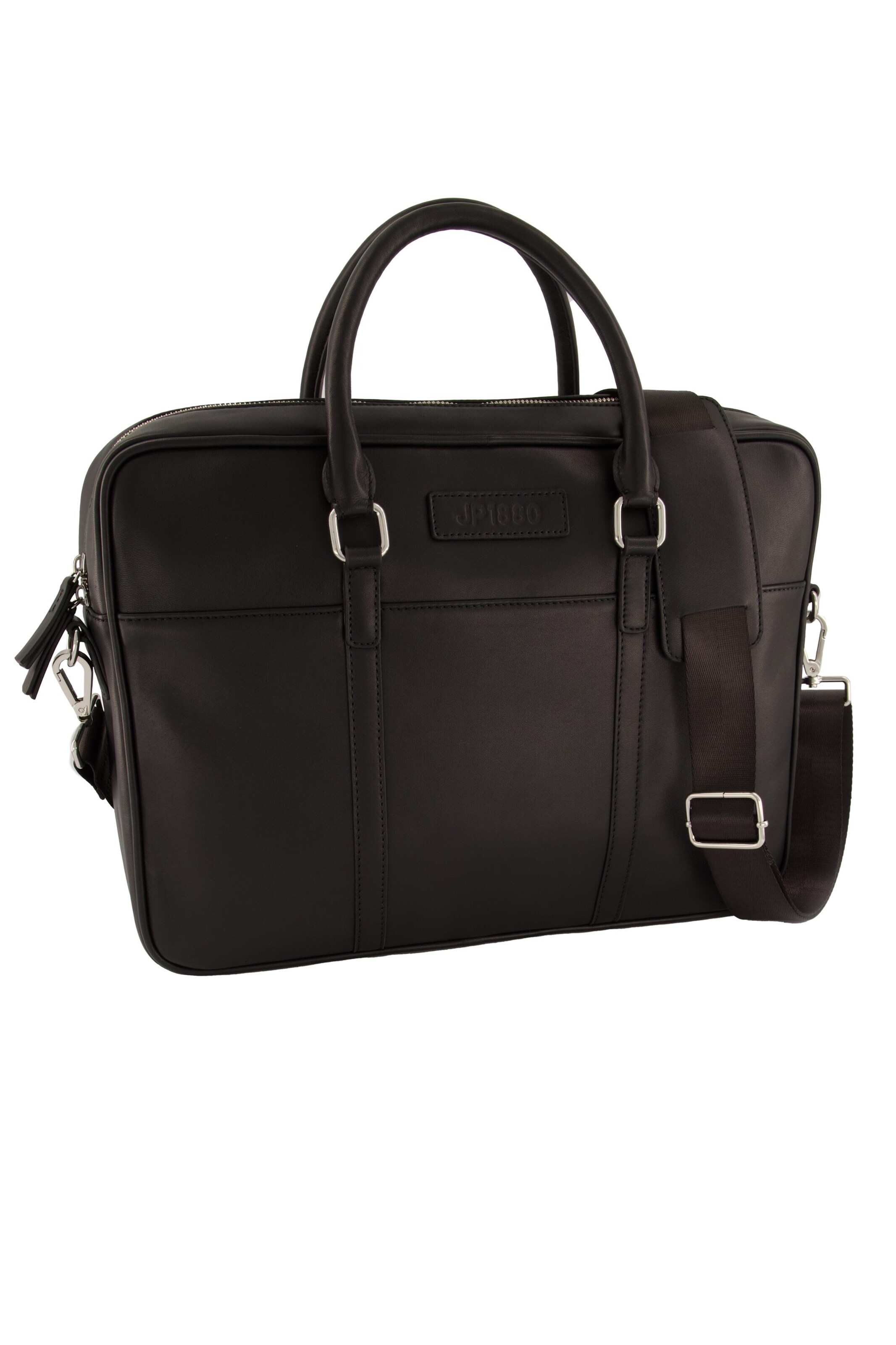 JP1880 Aktenkoffer in Zwart: voorkant
