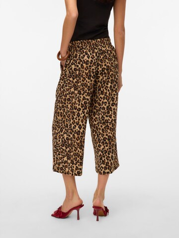 VERO MODA Wide leg Pleat-Front Pants 'VMCoco' in Brown