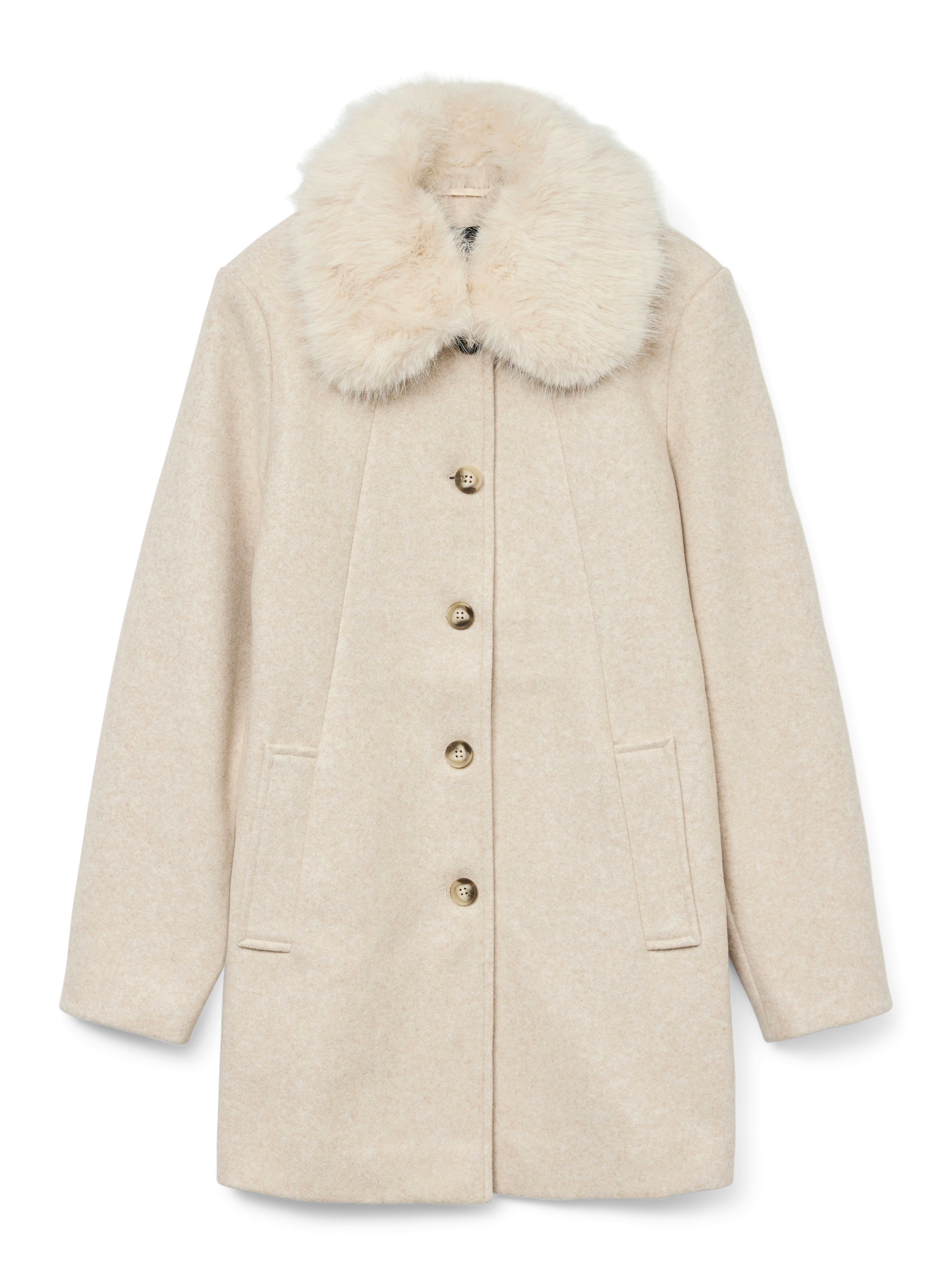 VERO MODA Between-Seasons Coat in Beige: front