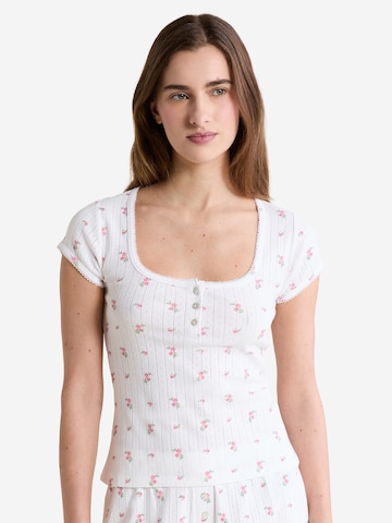 ETAM Schlafshirt 'Katell' in Weiß: Vorderseite