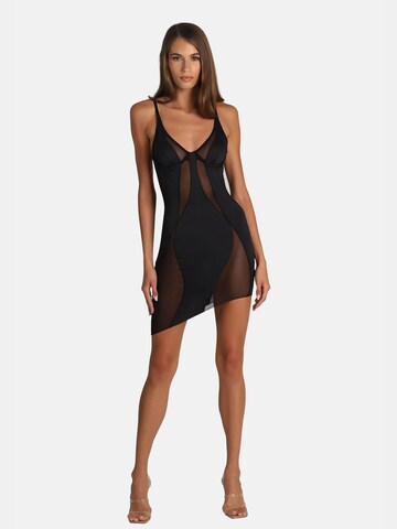 OW Collection Dress 'SWIRL' in Black