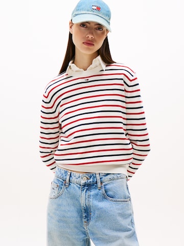 Pullover 'ESSENTIAL' di Tommy Jeans in bianco: frontale