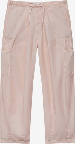 Pull&Bear Loose fit Cargo trousers in Pink: front