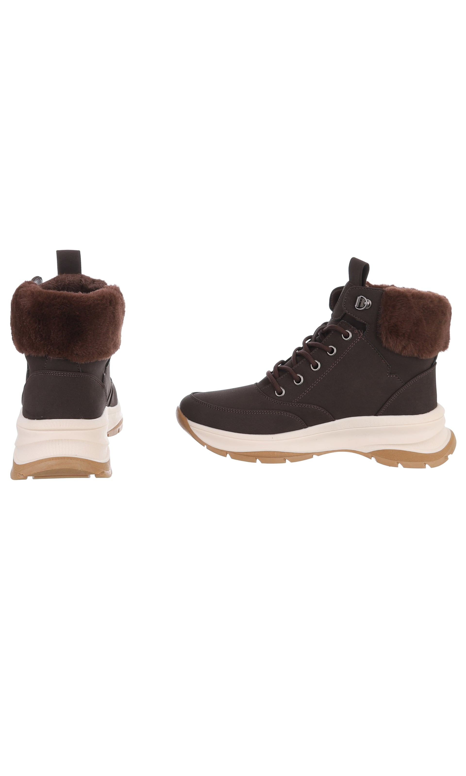 Ital-Design Schnürstiefelette in Braun