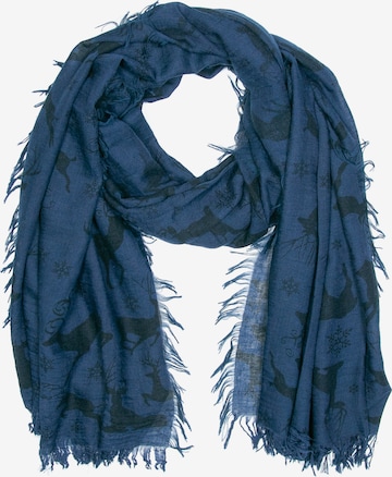 Der Trachtler Scarf 'Jagdfieber' in Blue: front