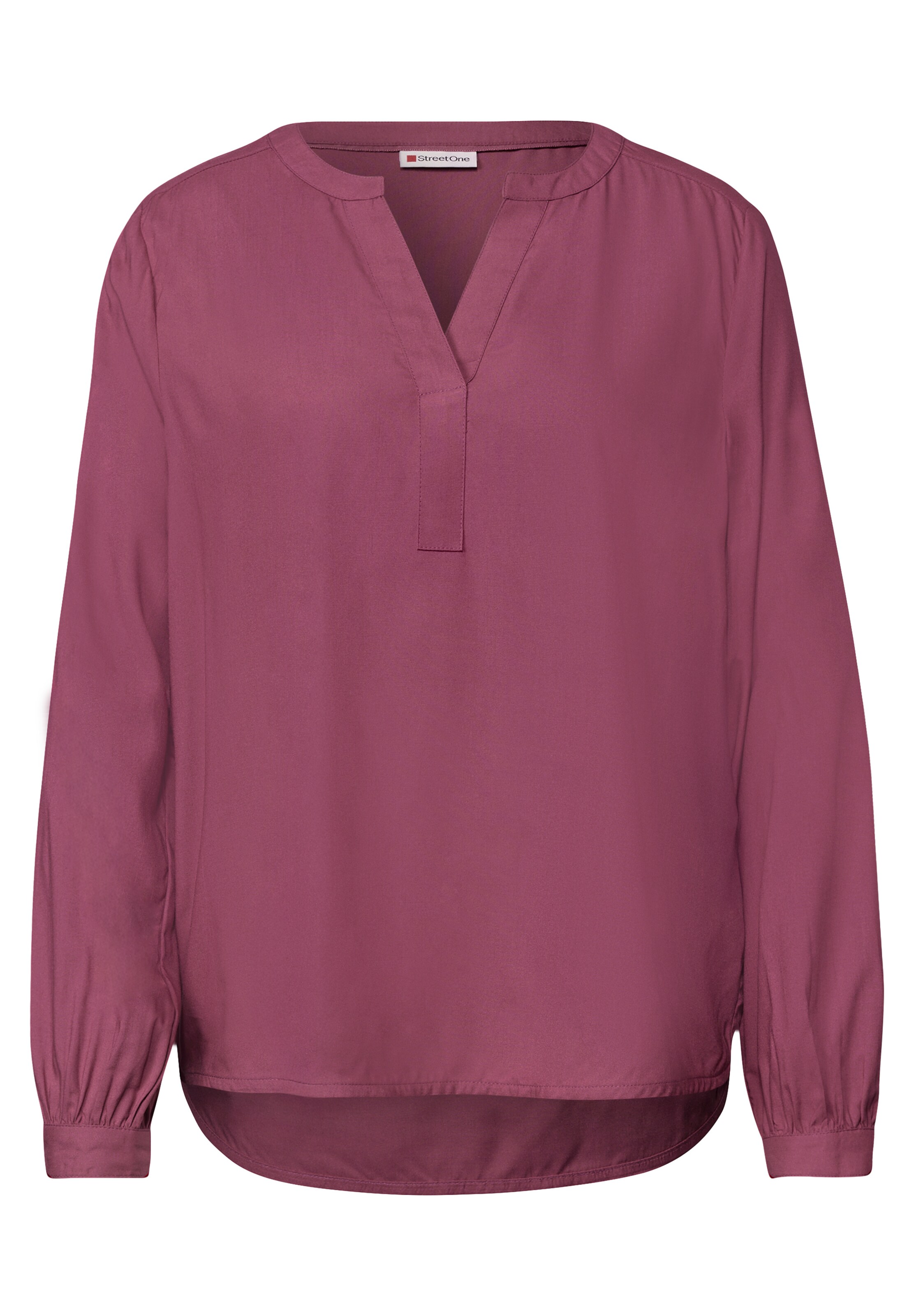 STREET ONE Split Neck Tunika in Pink: Vorderseite