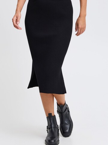 PULZ Jeans Rok in Zwart: voorkant