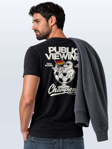 Neverless Shirt 'Public Viewing Champion' in Black