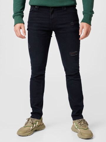 JACK & JONES Скинни Джинсы 'Liam' в Черный: спереди