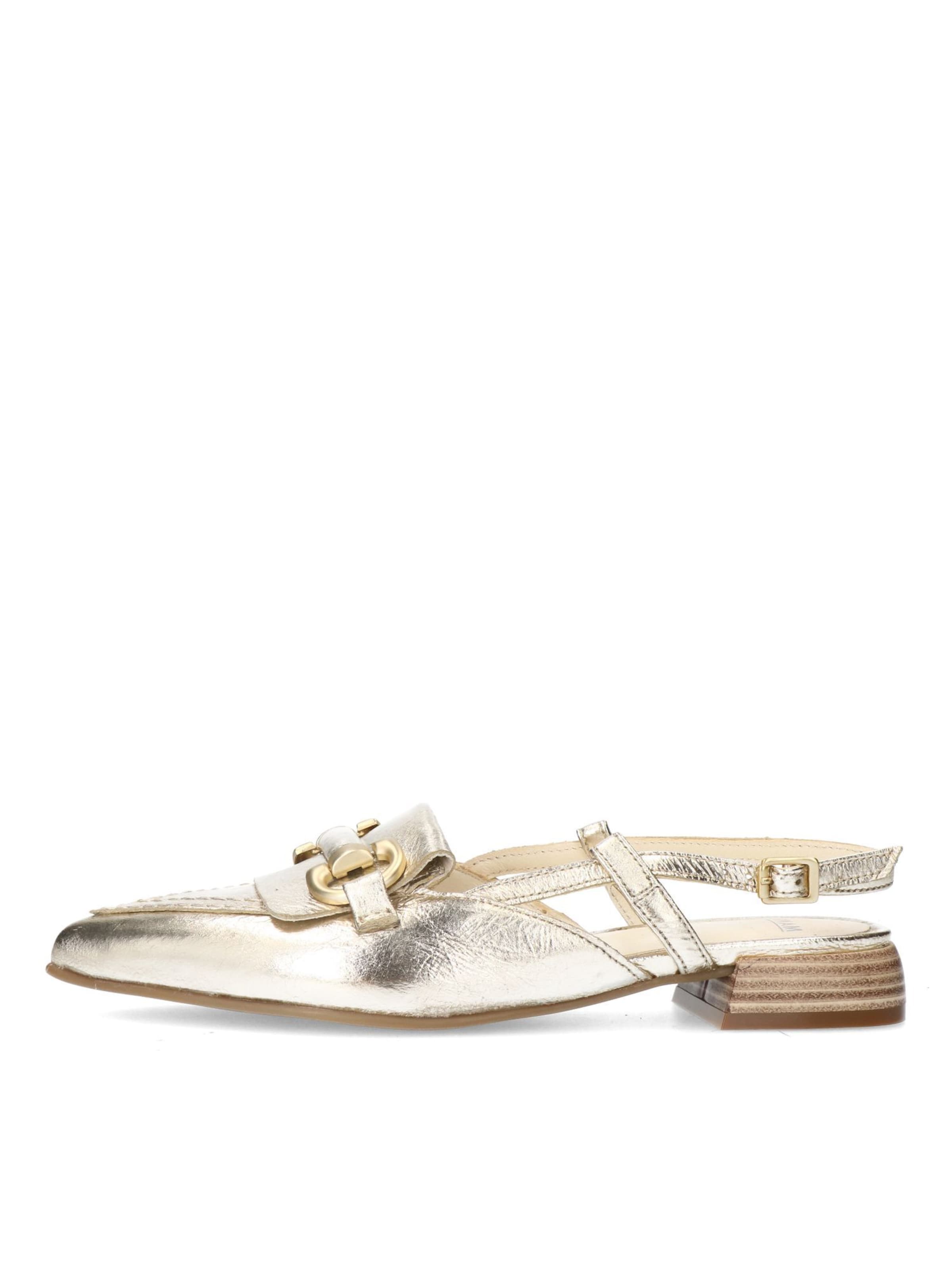 Ballerines à lanières MANFIELD en or