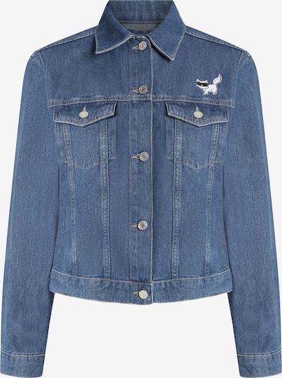Karl Lagerfeld Prechodná bunda 'Ikon', veľkosť XS - modrá denim / čierna / biela, Produkt