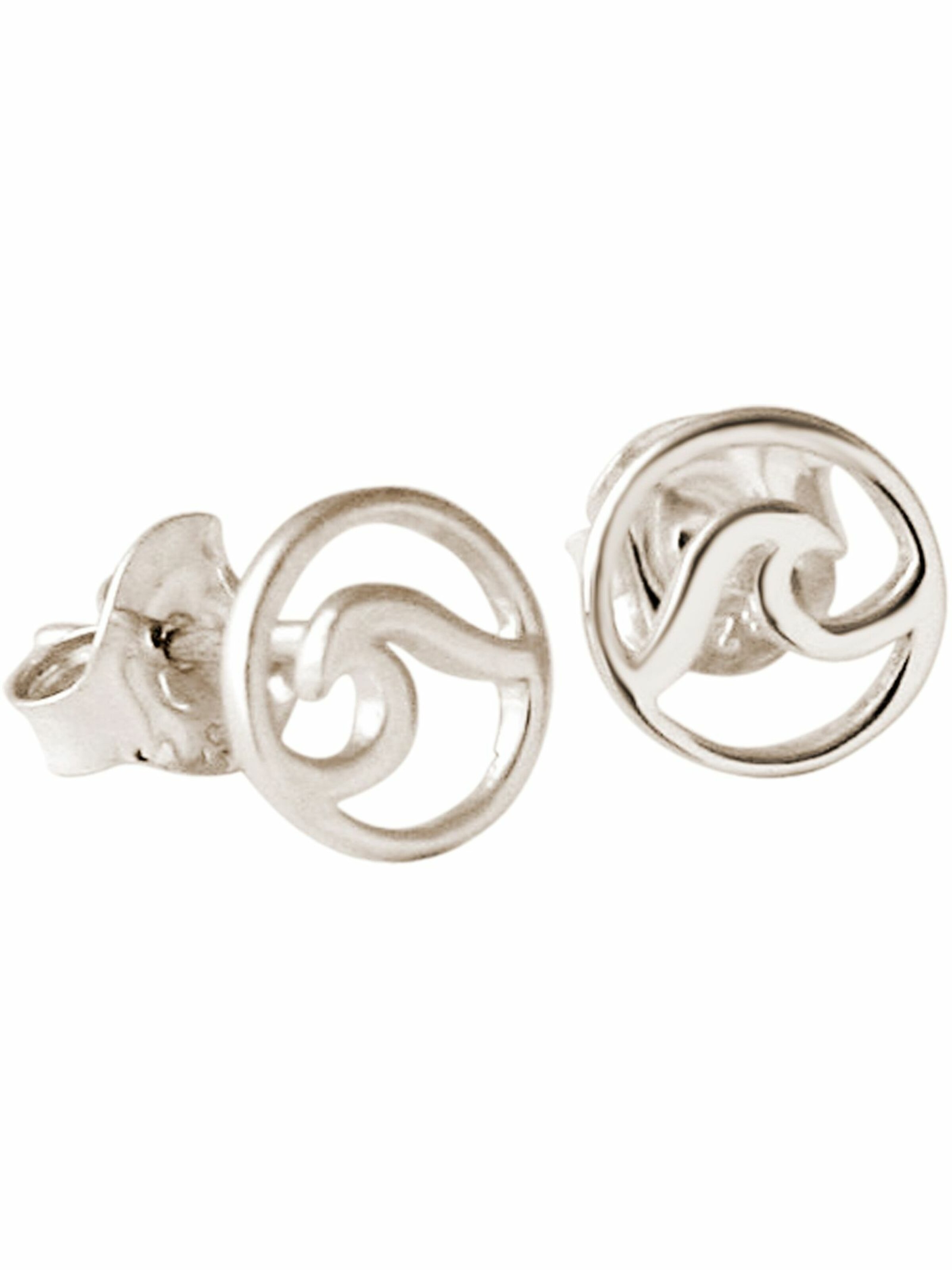 Gemshine Earrings 'WELLE' in Silver