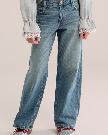 WE Fashion Wide leg Jeans in Blauw