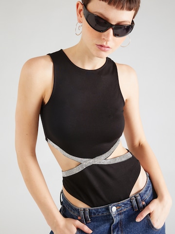 Tally Weijl Shirt Bodysuit in Black: front