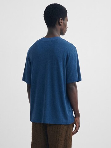 Thinking MU Koszulka 'ROY T-SHIRT NAVY HEMP' w kolorze niebieski