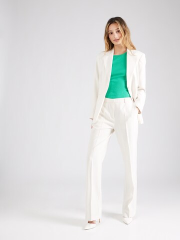 UNITED COLORS OF BENETTON Regular Trousers with creases in White