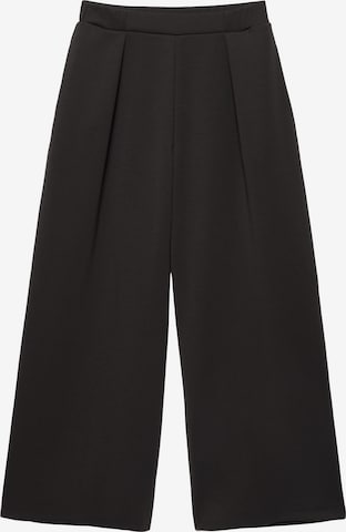 Pull&Bear Široký strih Nohavice - Čierna: predná strana