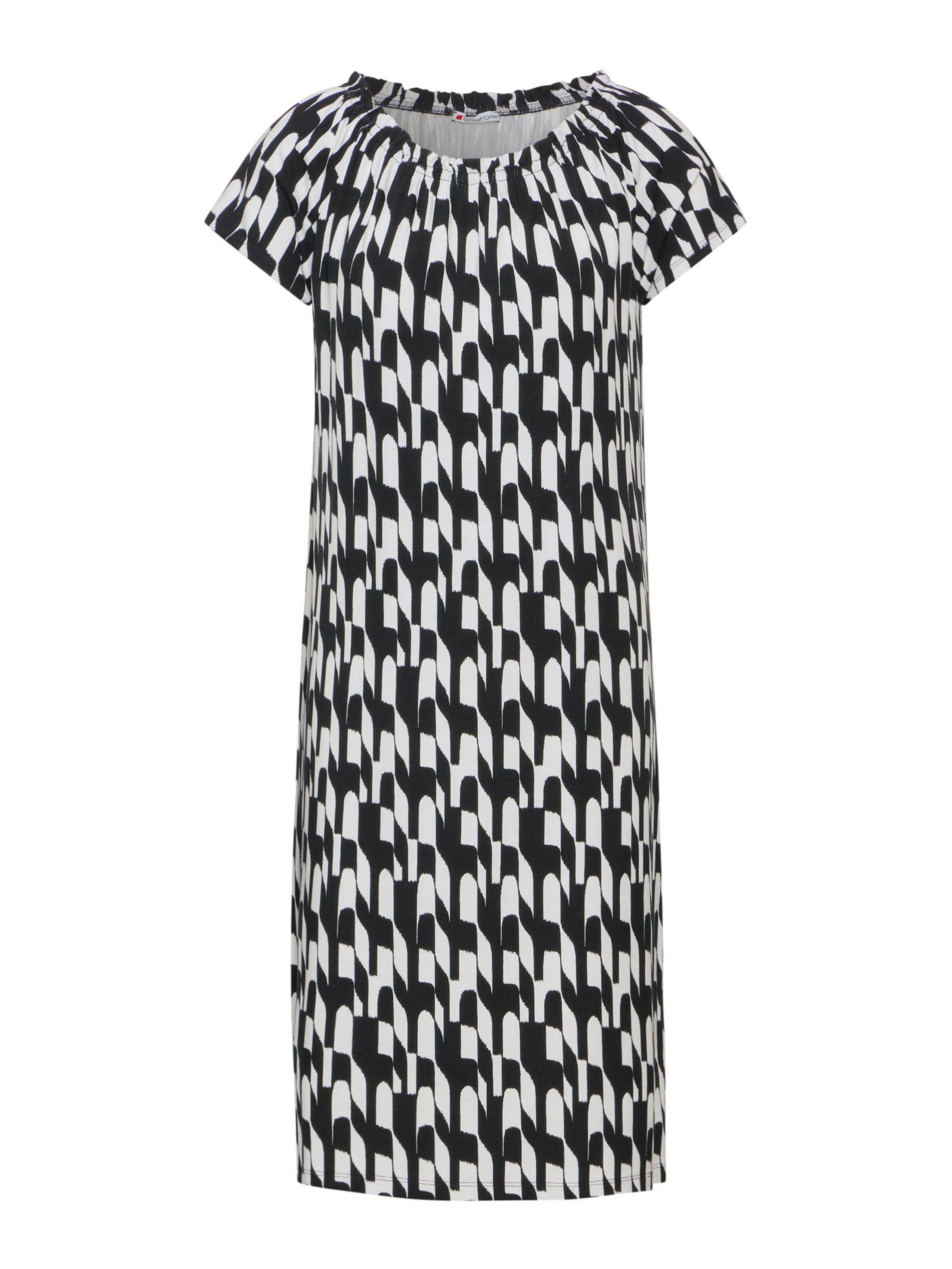 STREET ONE Sommerkleid in schwarz / weiß, Produktansicht