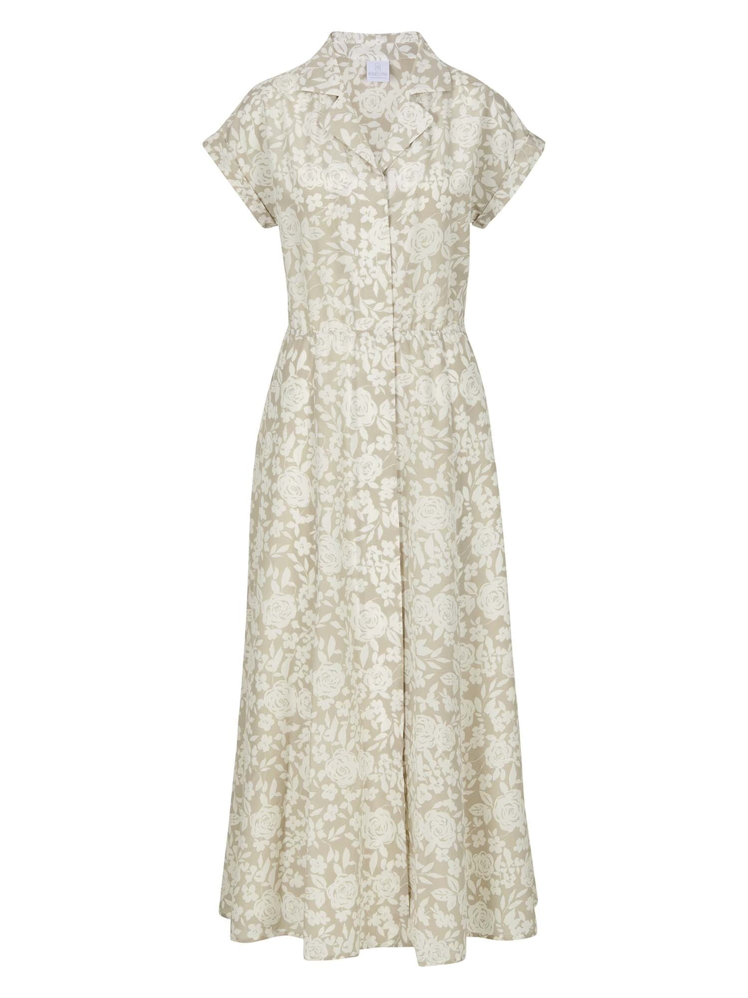 Robe-chemise MADELEINE en beige : devant