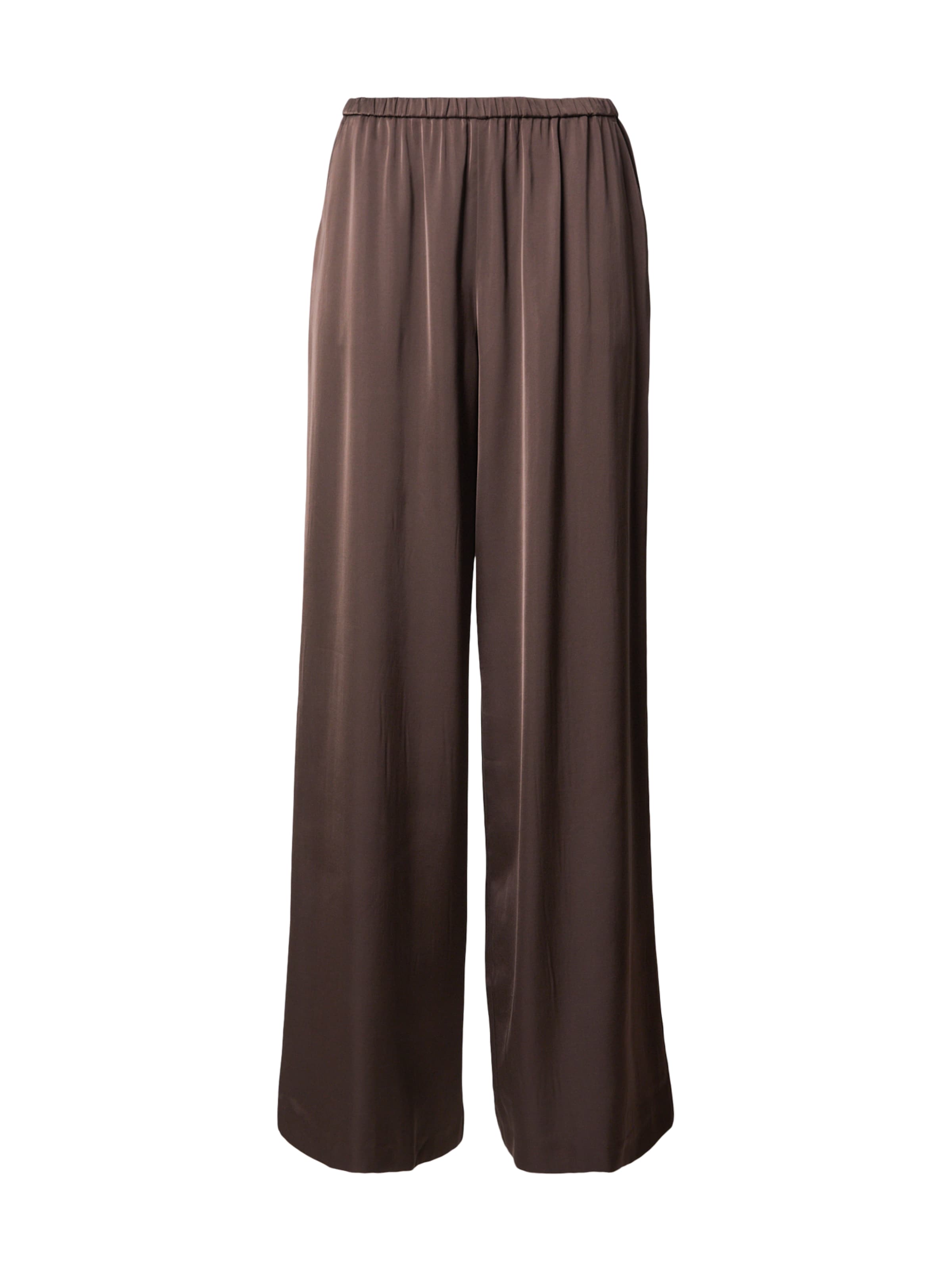 Wide leg Pantaloni de la COMMA pe maro: față