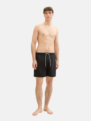 TOM TAILOR DENIM Badeshorts in Schwarz