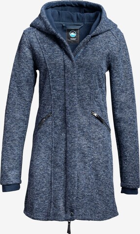 POLARINO Between-Seasons Coat in Blue: front