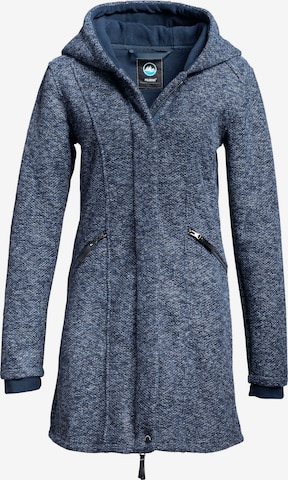 POLARINO Between-Seasons Coat in Blue: front