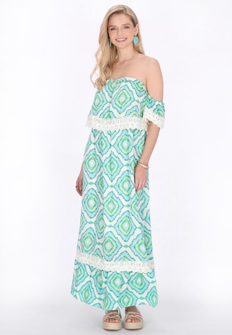 IZIA - Vestido 'Festival' en verde: frente