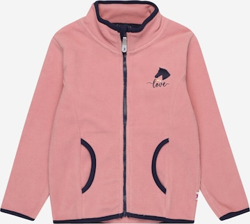 SALT AND PEPPER Fleece Jacket 'Wild Horses' in Pink: front