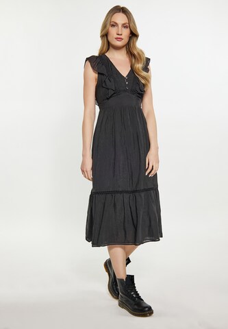 DreiMaster Vintage Summer Dress in Black: front