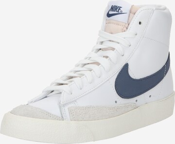 Baskets hautes 'Blazer Mid 77' Nike Sportswear en blanc : devant