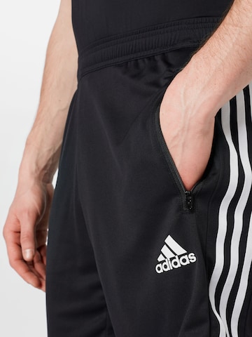 ADIDAS SPORTSWEAR Regular Workout Pants 'Primeblue Designed To Move 3-Stripes' in Black