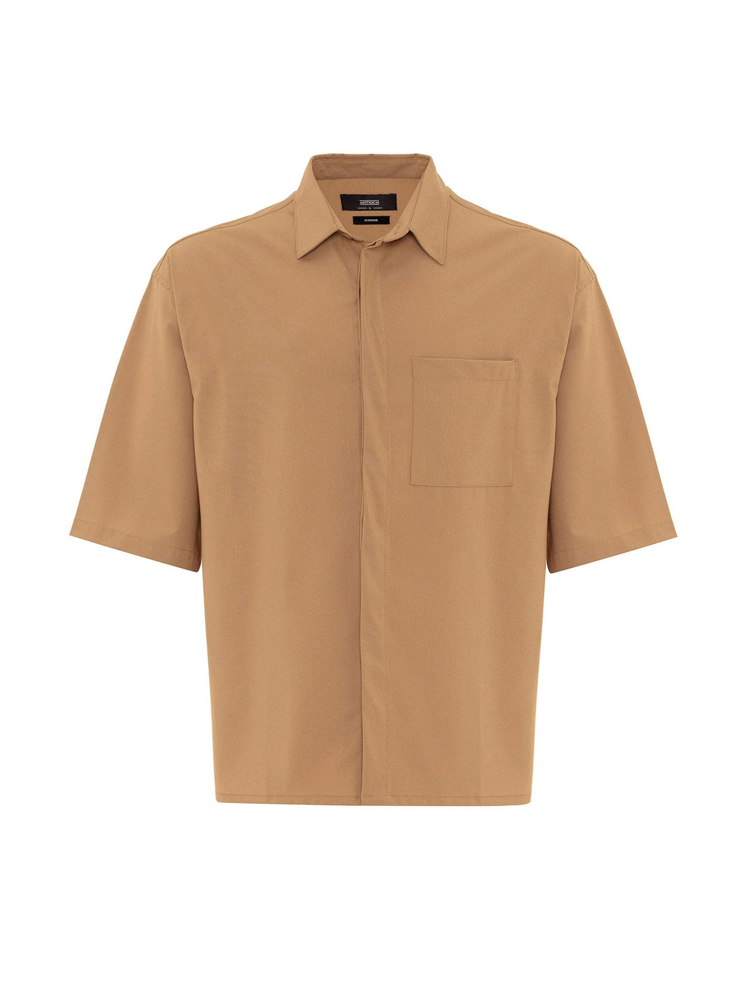 Antioch Regular fit Overhemd in Beige: voorkant