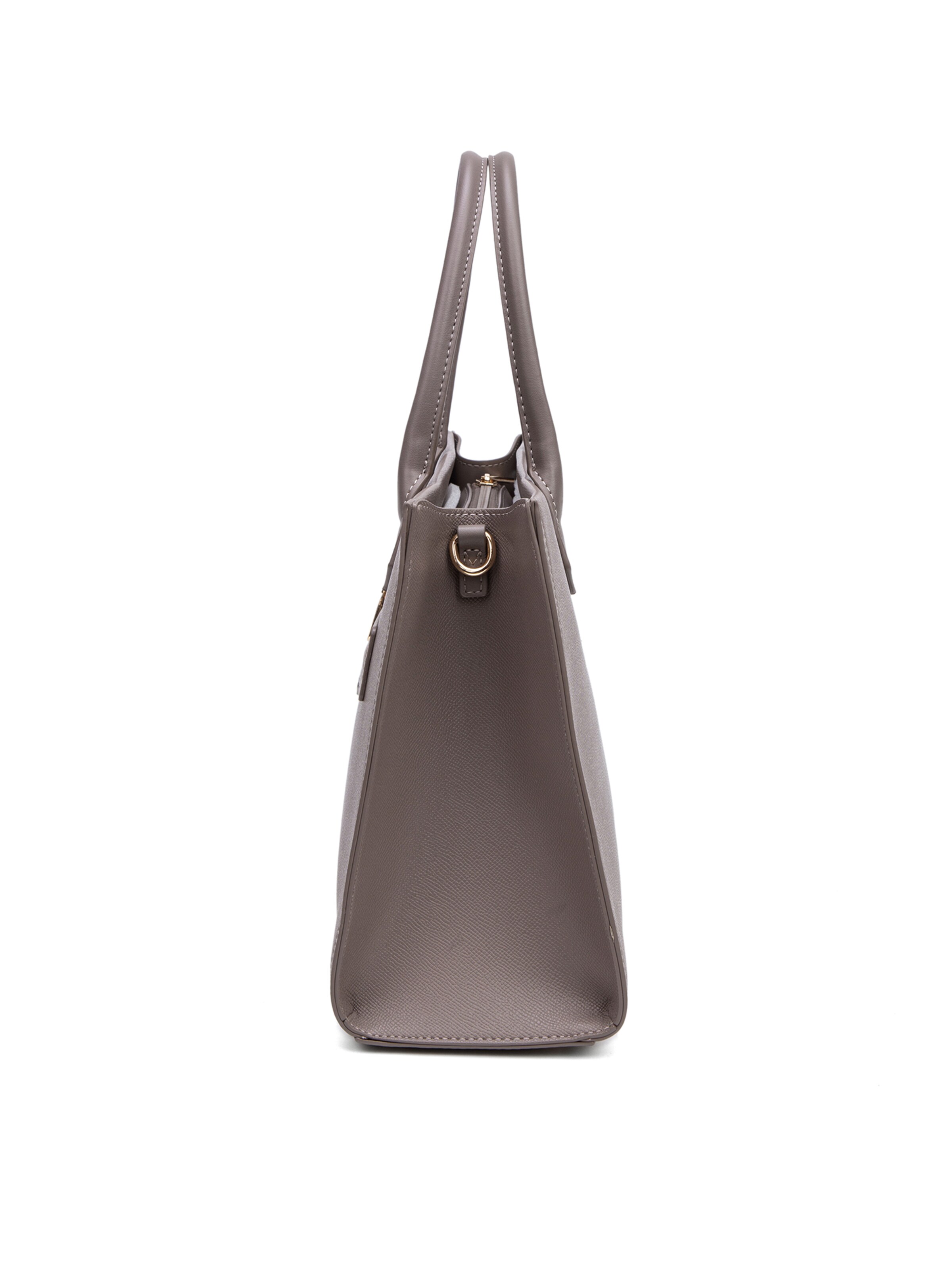 Borsa a mano 'Borsa a Mano Donna Vegan Leather con Zip e Tracolla Rimovibile - David Jones' di David Jones in marrone