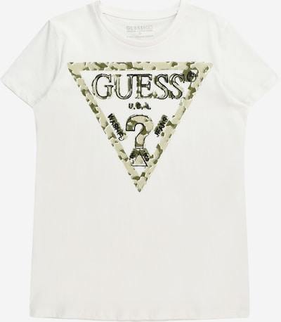 GUESS T-Shirt en vert / noir / blanc, Vue avec produit