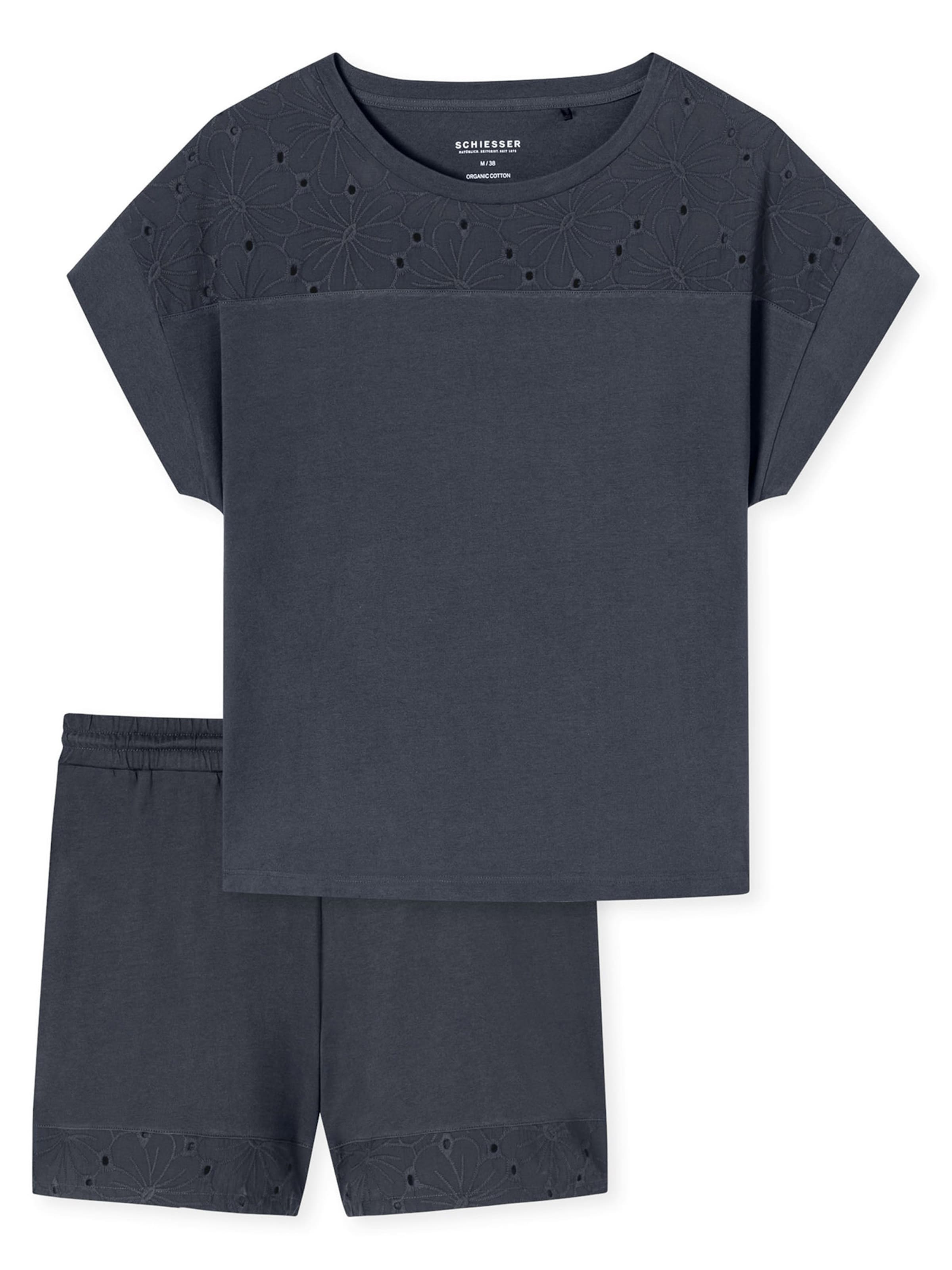 SCHIESSER Korte pyjama ' Casual Nightwear ' in Grijs: voorkant