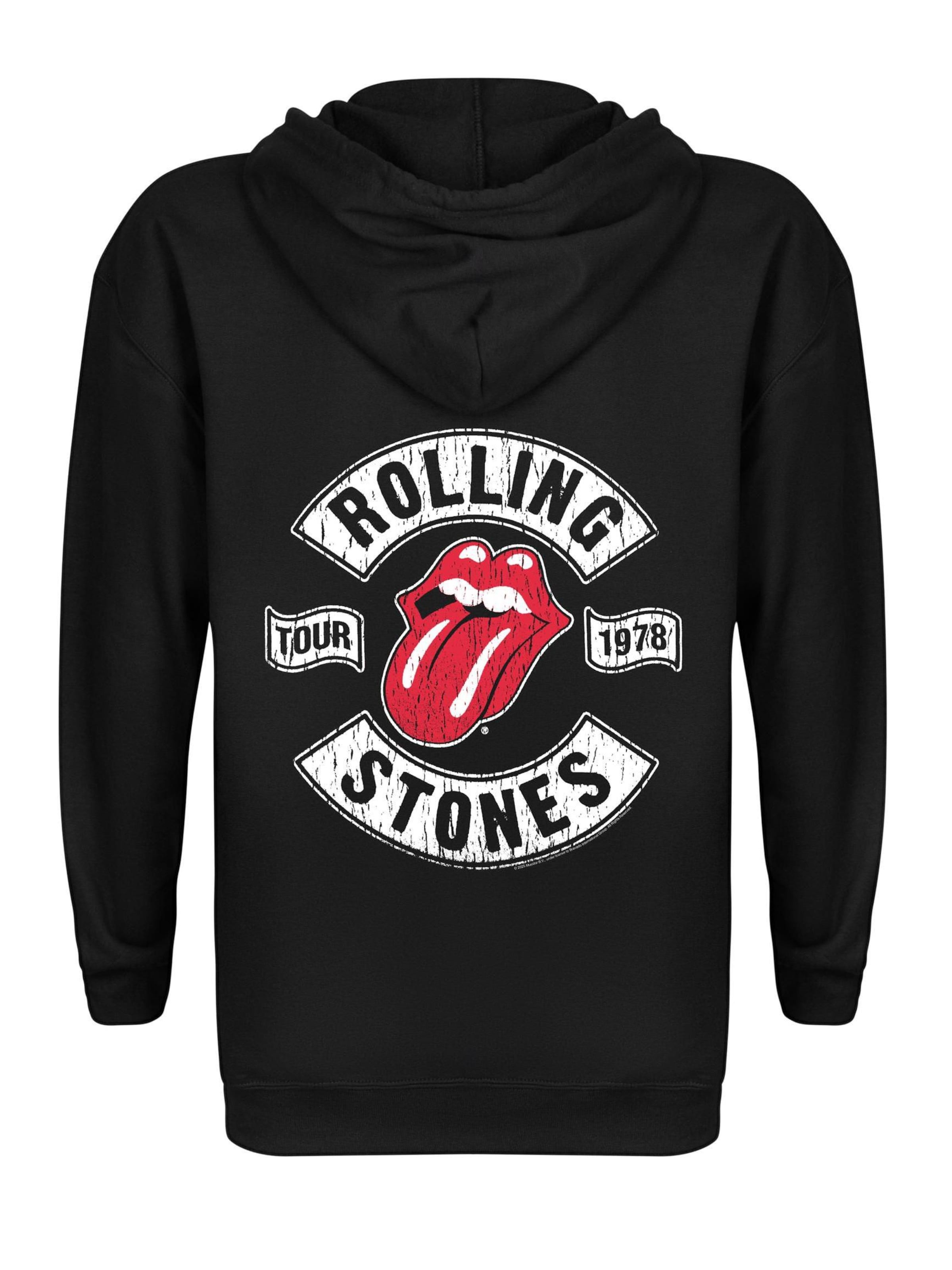 Giacca di felpa 'Tour 1978' di THE ROLLING STONES in nero