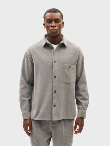 Regular fit Camicia 'THEO' di Thinking MU in grigio: frontale